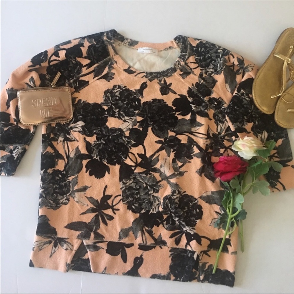 Zara Floral 3/4 Length Sweater